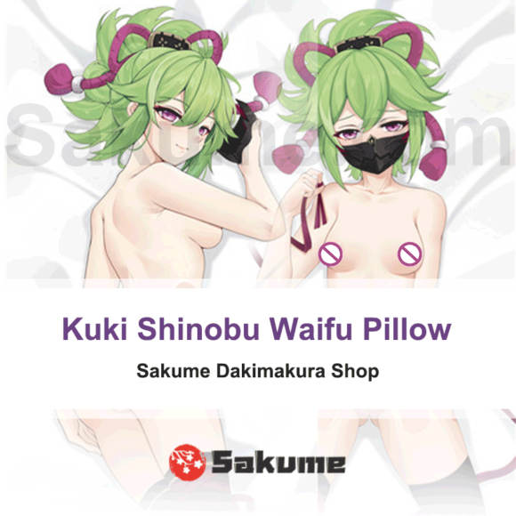 Kuki Shinobu Naked Waifu Body Pillow | Genshin Impact