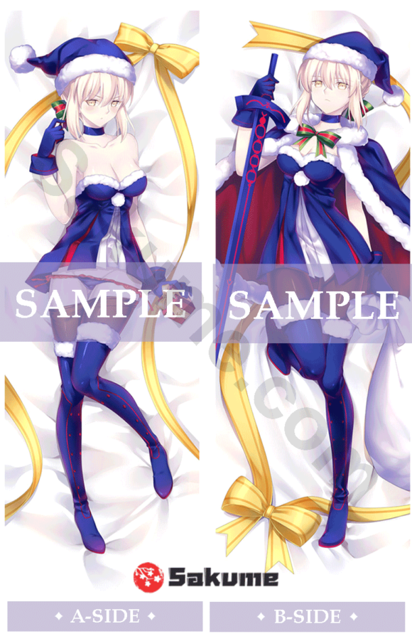 16327 Christmas Outfit Saber Alter Waifu Body Pillow Case | Fate