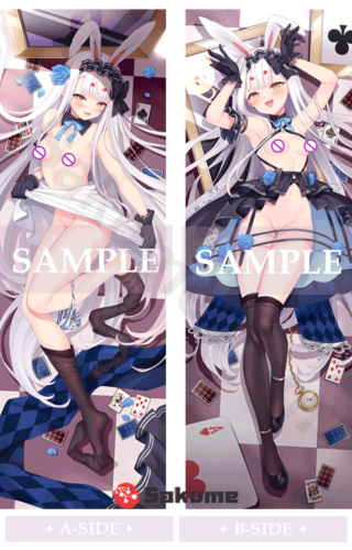 9322035-4-H The White Rabbit of Wonderland IJN Shimakaze Naked Waifu Body Pillow | Azur Lane