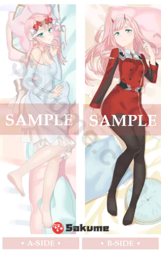 22403 02 Zero Two Waifu Body Pillow Cover | DARLING in the FRANXX