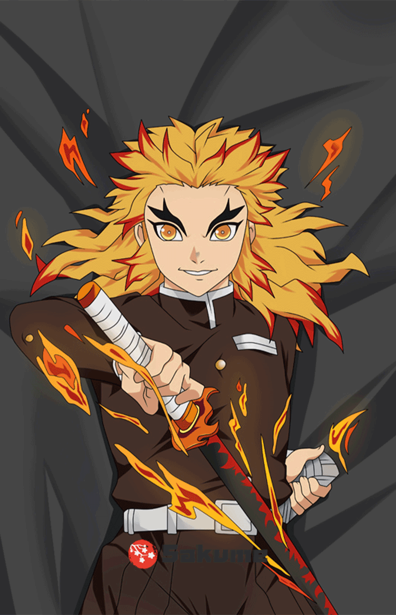 Buy Kyojuro Rengoku Male Anime Body Pillow | Kimetsu no Yaiba Body ...