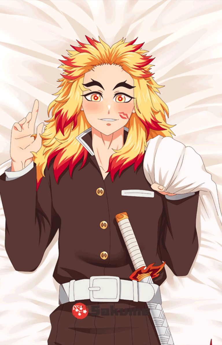 Buy Kyojuro Rengoku Anime Husbando Pillow | Kimetsu no Yaiba Body ...