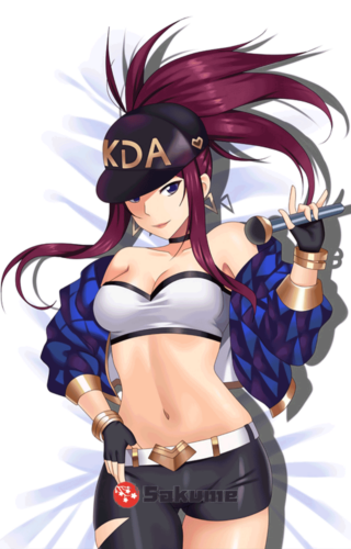 22923 KDA Akali Sexy Body Pillow | League of legends