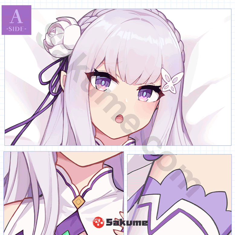 Emilia Hentai Waifu Pillow Onahole Dakimakura Split Legs Dakimakura | Re Zero