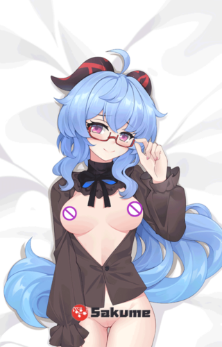 Sakume 9322054 3 H Ganyu Wearing Glasses Genshin Impact Uncensored Body Pillow | Genshin Impact