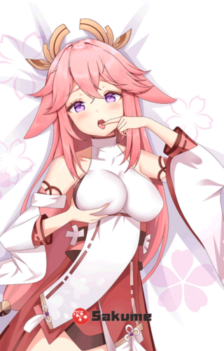 Sakume 9322970 Yae Miko Genshin Impact Dakimakura Pillow | Genshin Impact