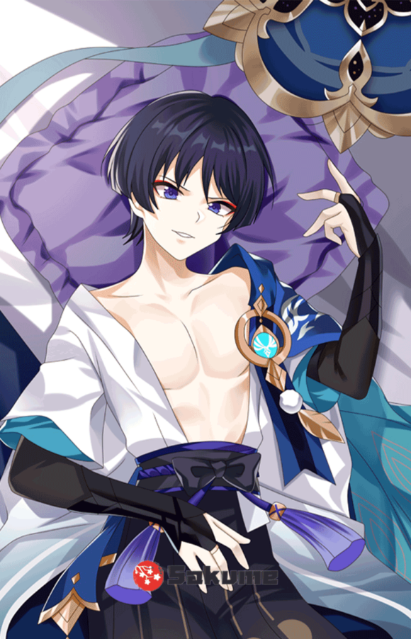 Sakume 93221208 Wanderer Genshin Dakimakura Waifu Anime Pillowcase 1