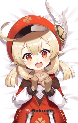 Sakume 93221215 Klee Genshin Impact Dakimakura Waifu Anime Pillowcase 1