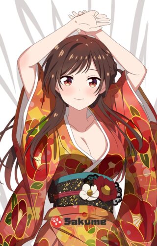 Sakume 9323662 Chizuru Ichinose Kanojo Okarishimasu Dakimakura Waifu Pillowcase 2