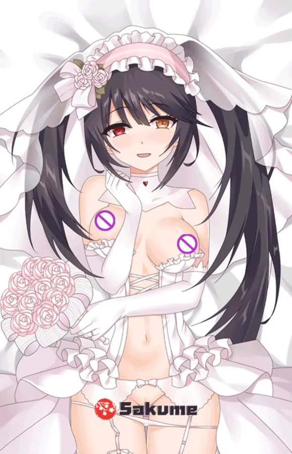 Sakume 93221221 H Kurumi Tokisaki Date A Live Wedding Dress Dakimakura Waifu Anime Pillowcase 2