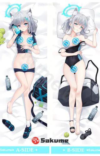 Sakume 9323044 2 H Sunaookami Shiroko Swimsuit Blue Archive Body Pillow Dakimakura